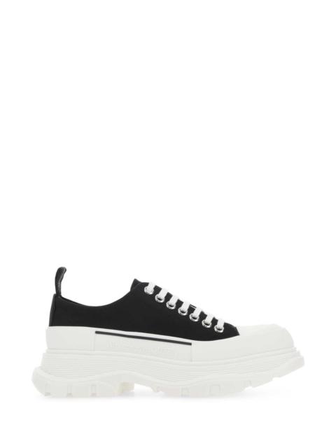 Alexander McQueen Alexander Mcqueen Women Black Canvas Tread Slick Sneakers