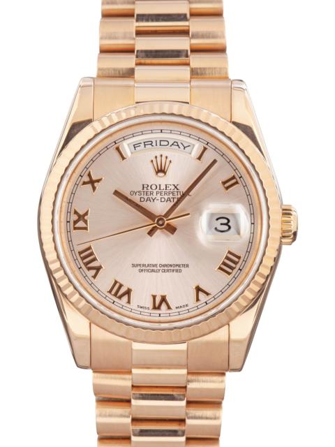 ROLEX Used President Rolex Day-Date 36 Ref 118235 18k Everose Gold