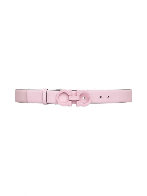 FERRAGAMO Salvatore Ferragamo Double Gancio Leather Belt in Cheerleader Pink at Nordstrom