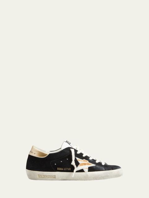 Golden Goose Superstar Mixed Zebra Low-Top Sneakers
