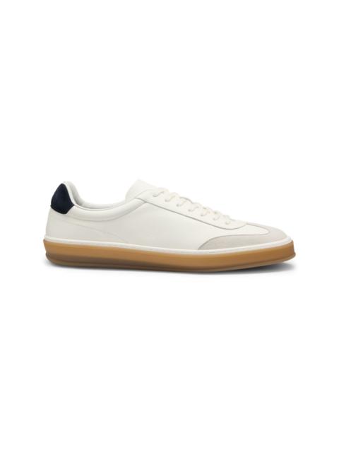BOSS BECKHAM X BOSS LEATHER TRAINERS WITH SUEDE TRIMS