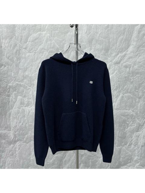 CELINE CELINE Embroidered Arc de Triomphe wool hoodie