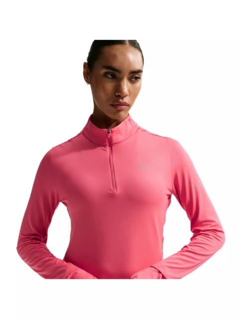 Nike Women's Swift Dri-FIT UV 1/4-Zip Running Top -Coral