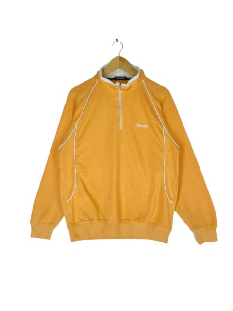 Other Designers Japanese Brand - Vintage SPALDING Neck Zipper Embroidery Spellout Sweatshirt