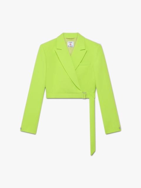 CASABLANCA Green Crepe Tailored Jacket | Casablanca Paris