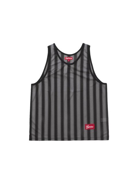 Supreme Supreme Stripe Mesh Tank Top Black