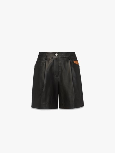MCM Bermuda Shorts in Lamb Leather