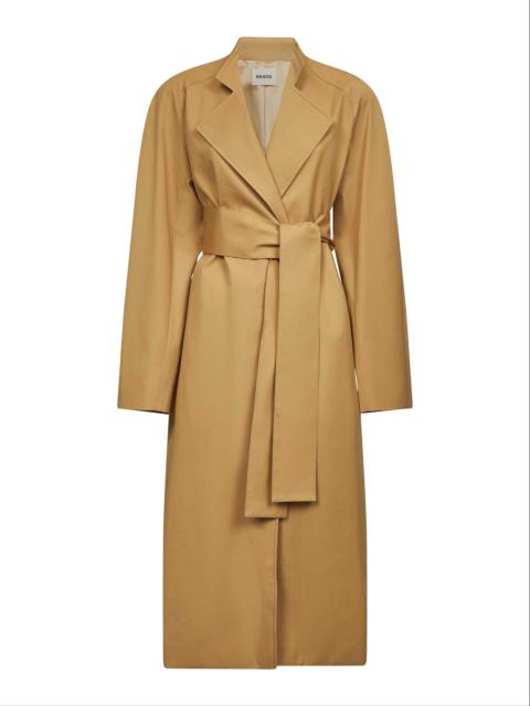KHAITE Beige cotton gabardine Lagden trench coat