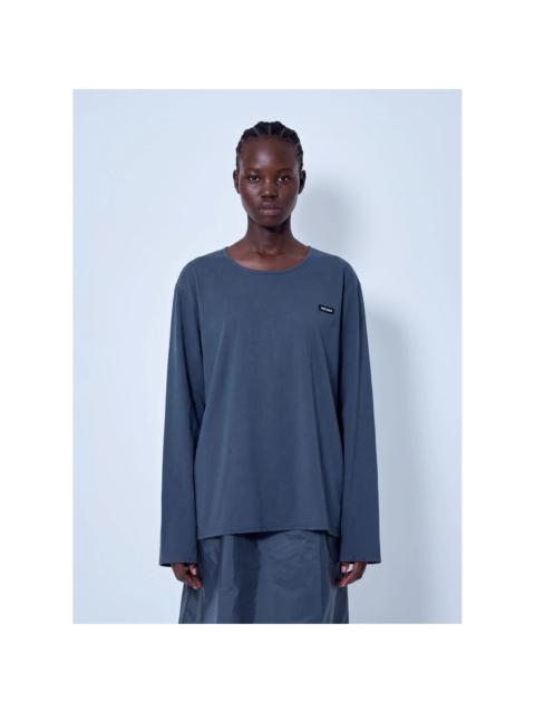 Miu Miu MIU MIU Blue Stretch Poplin Top New & Authentic (Women's siz