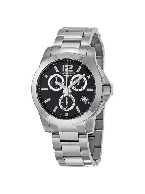 Longines Longines Conquest Chronograph Black Dial Stainless Steel Men's Watch L36604566
