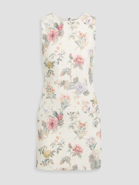 Alice + Olivia Clyde floral-print tweed mini dress