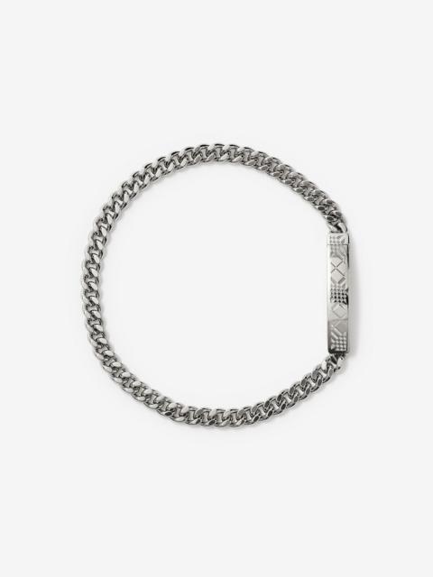 Burberry Engraved Check Chain Bracelet