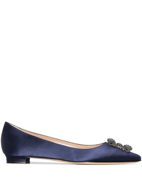 Manolo Blahnik Hangisi appliqué flat pumps