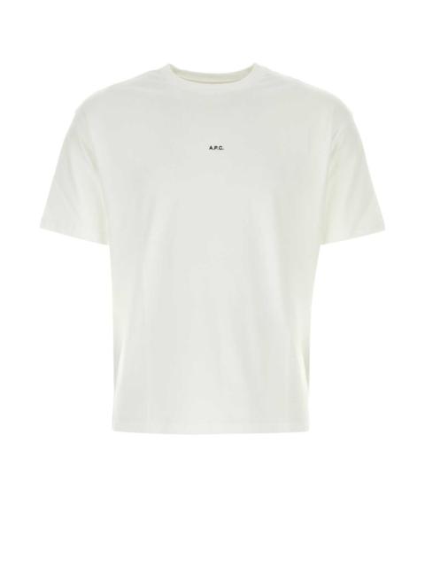 A.P.C. A.P.C. Men White Cotton T-Shirt