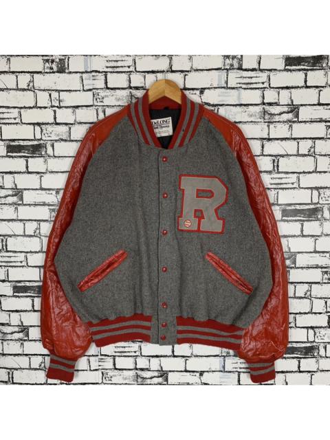 Other Designers Made In Usa - Vintage Delong Varsity Jacket Leather