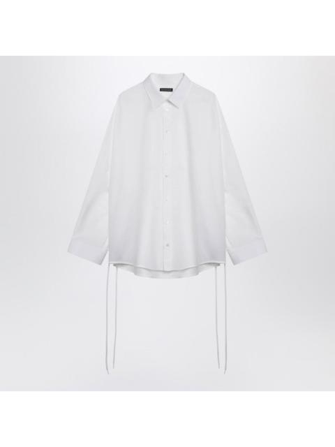 BALENCIAGA Balenciaga White Cotton Shirt With Lace-Up Details Women