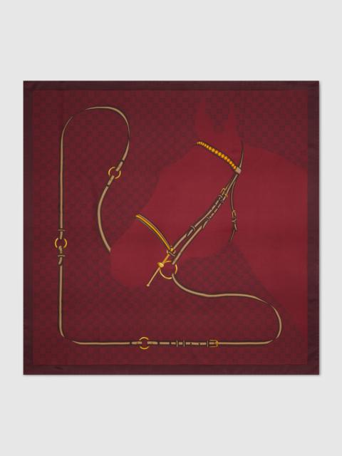 GUCCI Printed GG silk jacquard carré