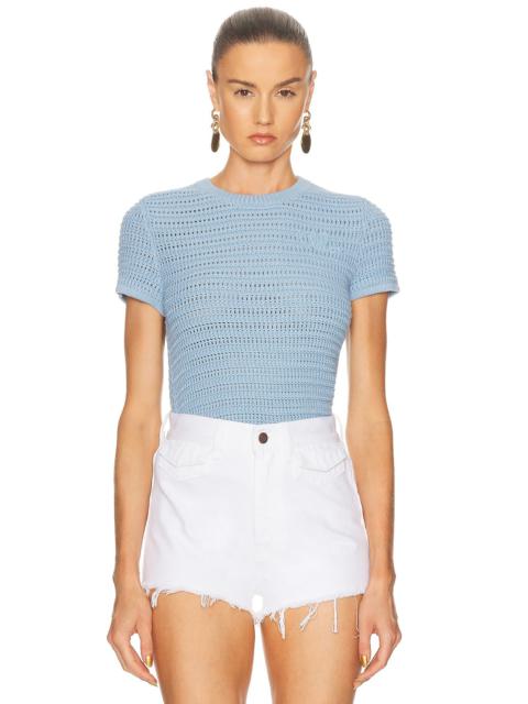 Chloé Crochet Knit Short Sleeve Top