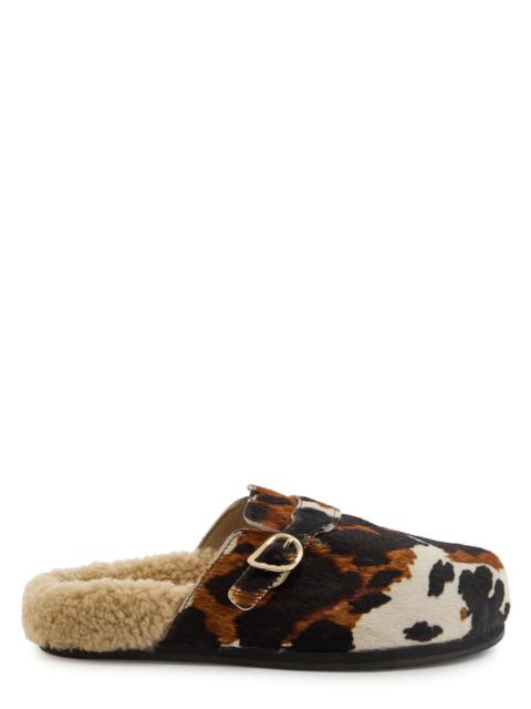 ANCIENT GREEK SANDALS Ancient Greek Sandals Vasilitsa Cow-print Pony-hair Mules