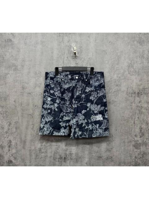 Louis Vuitton Louis Vuitton Lv25 All-Logo Embroidered Denim Shorts