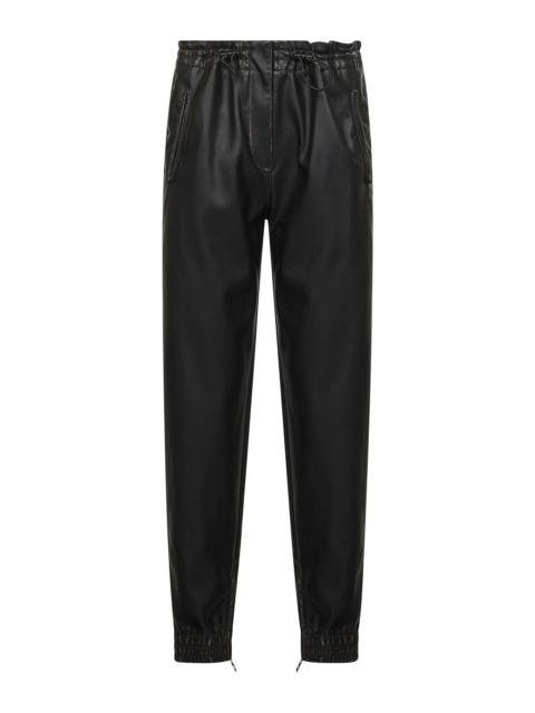 Diesel Black distressed eco-leather P-Hoenix trousers