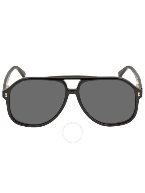 GUCCI Gucci Grey Pilot Men's Sunglasses GG1042S 001 60