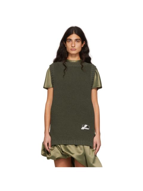 We11done Khaki Cotton Vest