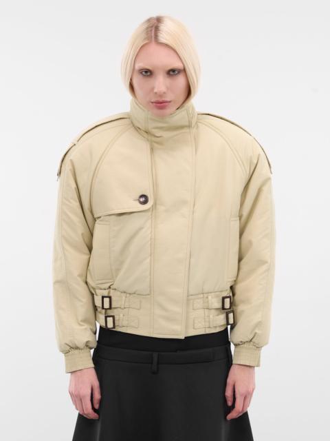 Marine Serre Beige Regenerated Gabardine Bomber Jacket