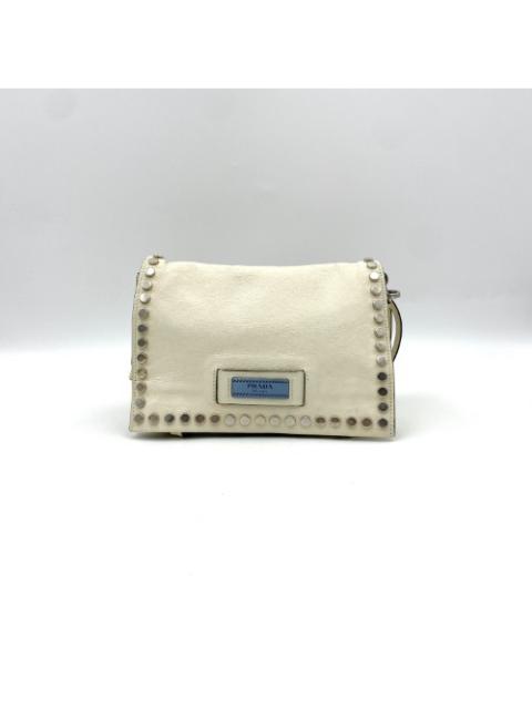 Prada Prada Ivory Etiquette Studded Two-Way Bag 1BD082