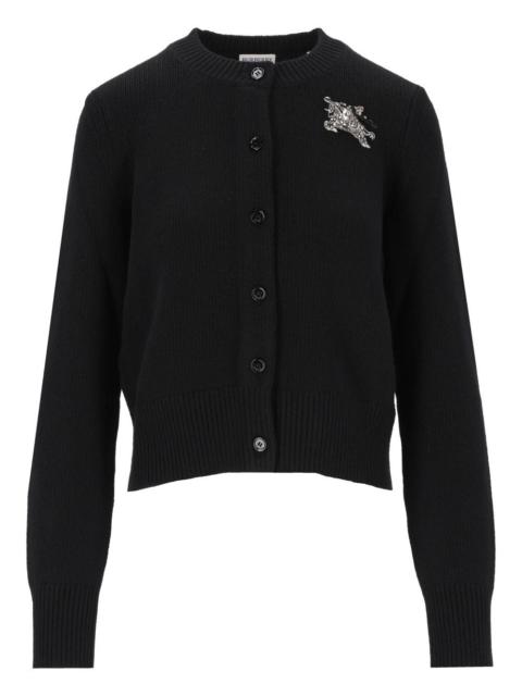 Burberry Burberry Women Wool And Cashmere Cardigan With Ekd