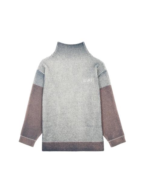 MM6 Maison Margiela logo-print ribbed jumper