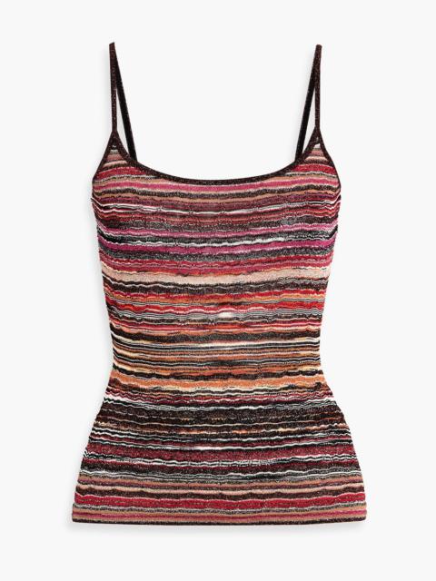 Missoni Metallic space-dyed crochet-knit camisole