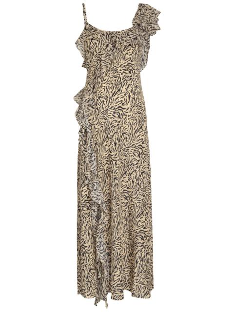 RIXO Rixo Ester Leopard-print Silk-crepe Maxi Dress
