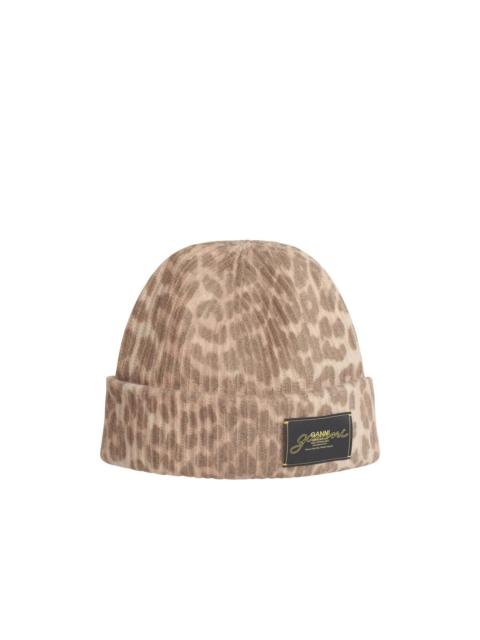 GANNI Ganni LEO Multicoloured Wool Blend Beanie