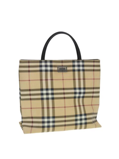 Burberry Burberry Nova Check Hand Bag Pvc Beige Silver