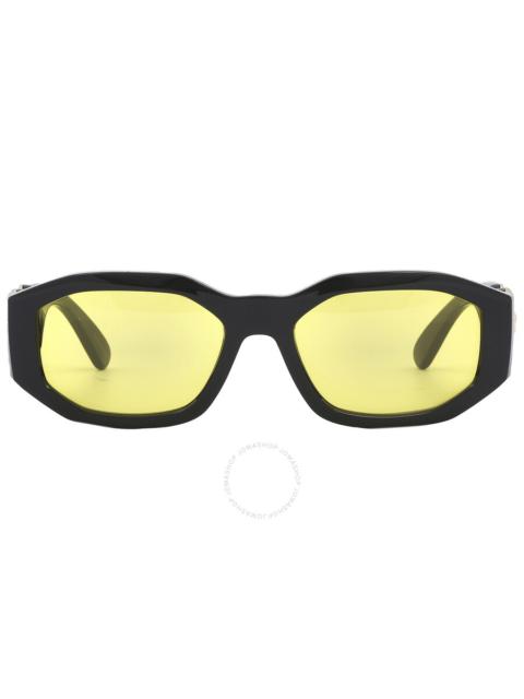 Versace Yellow Geometric Men's Sunglasses VE4361 GB1/85 53