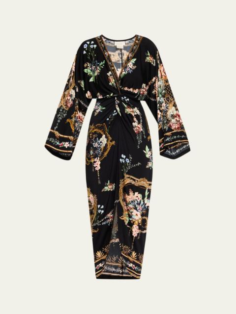 Noble Endeavours Long Split-Front Twist Dress