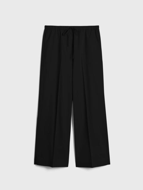 TOTEME Cotton drawstring trousers black