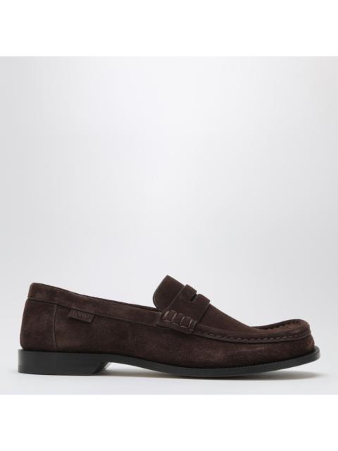 Loewe Loewe Campo Loafers In Brown Suede Calfskin Men