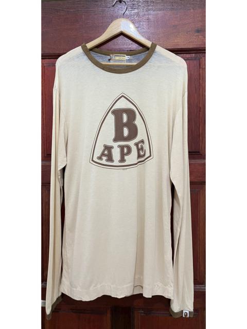 A BATHING APE® Rare Vintage 90s Bape Long Sleeve Ringer Made Japan