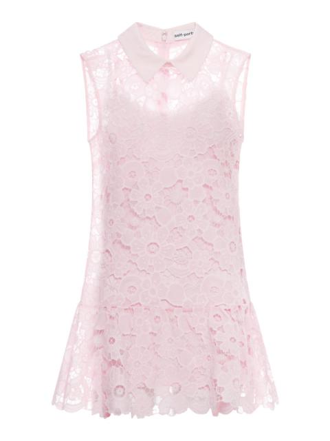 self-portrait Self-Portrait Women Pink Lace Collared Mini Dress