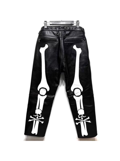 mastermind JAPAN Vanson x Mastermind World Bone Leather Pants in black
