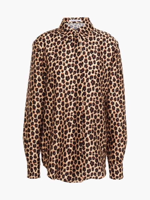 Other Designers Leopard-print satin-twill shirt