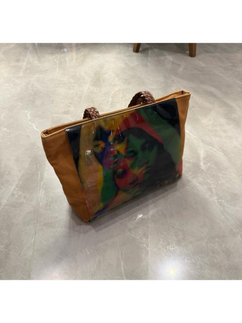 Jean Paul Gaultier JEAN PAUL GAULTIER Spring Summer 2000 Psychedelic Face Print PVC Tote Bag