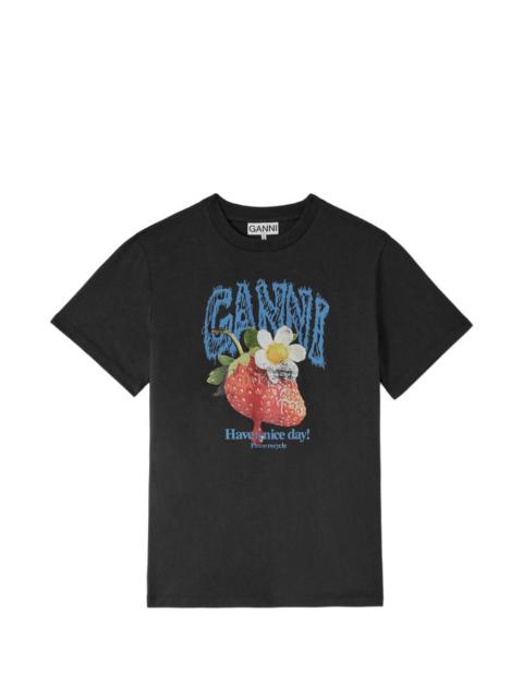 GANNI Ganni Women Printed Cotton T-Shirt