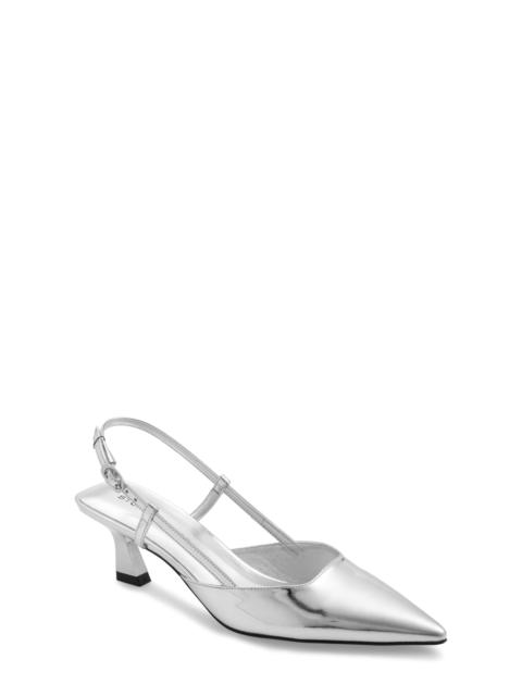Stuart Weitzman Stuart Weitzman Vinnie 50 Slingback Pump in Silver at Nordstrom