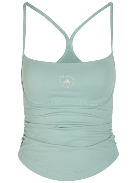 Stella McCartney Adidas X Stella Mccartney Studio Logo Cropped Stretch-jersey top