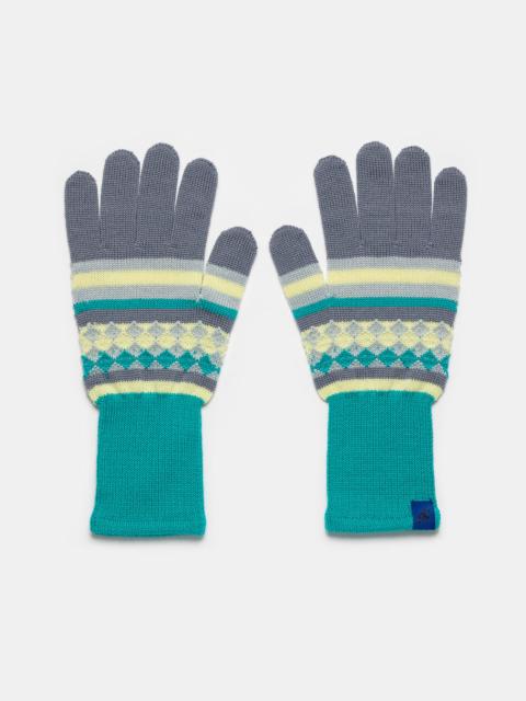 Asics Aquifolia Knit Glove in Blue Haze/Lemon