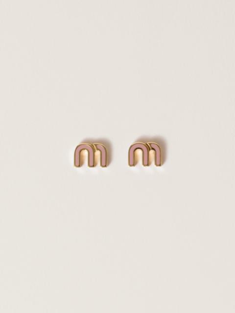 Miu Miu Enameled metal earrings