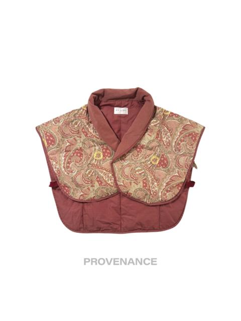 CELINE Celine Logo Padded Down Vest - Red Paisley